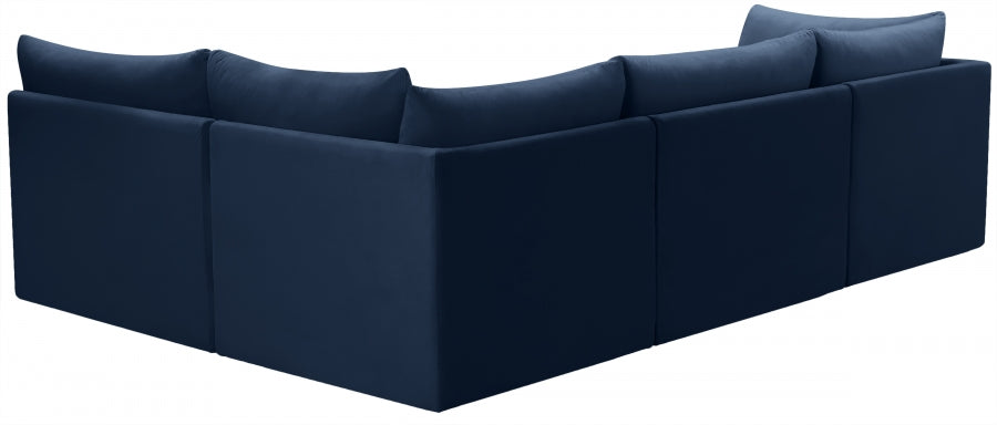 Sectionnel modulaire en velours Jacob