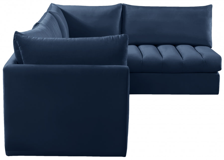 Sectionnel modulaire en velours Jacob