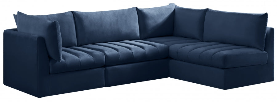 Sectionnel modulaire en velours Jacob