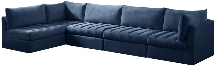 Sectionnel modulaire en velours Jacob