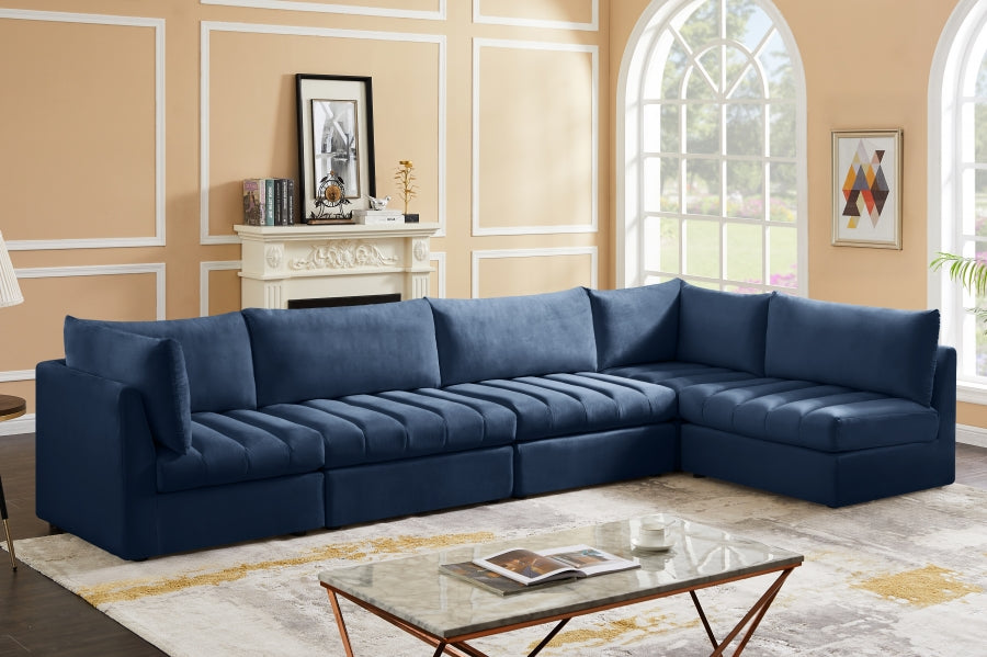 Sectionnel modulaire en velours Jacob