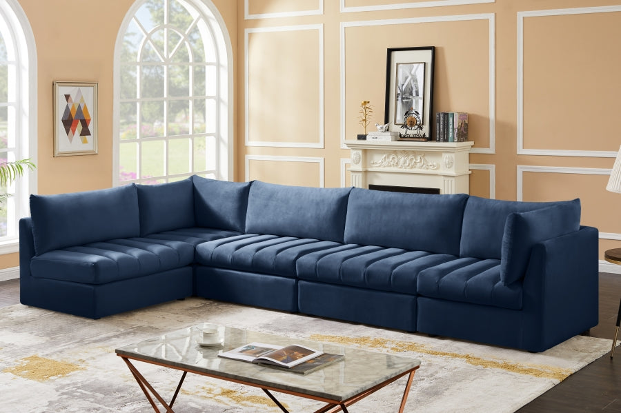 Sectionnel modulaire en velours Jacob