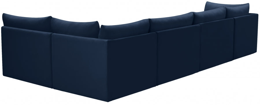 Sectionnel modulaire en velours Jacob