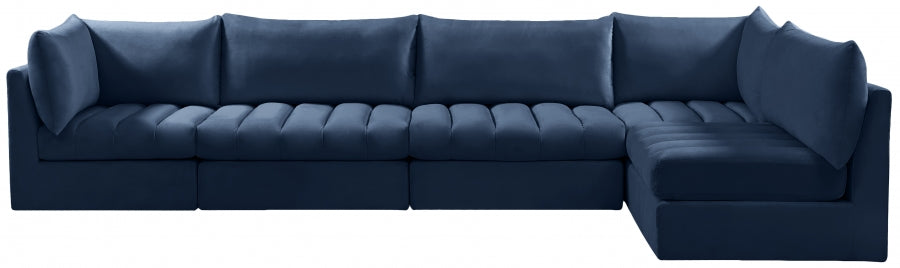 Sectionnel modulaire en velours Jacob