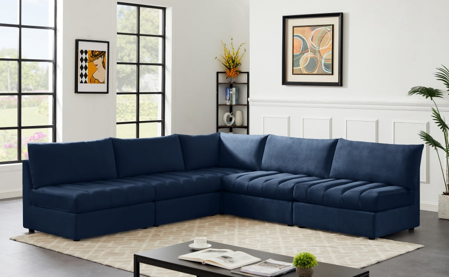 Sectionnel modulaire en velours Jacob