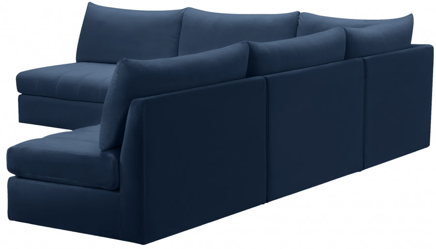 Sectionnel modulaire en velours Jacob