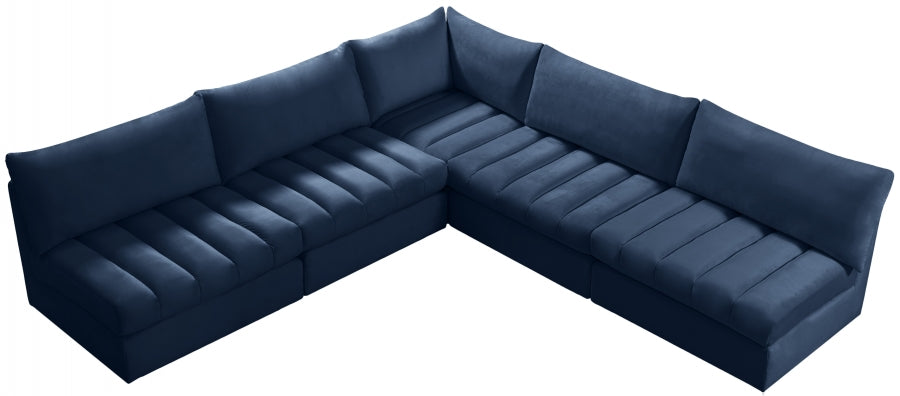 Sectionnel modulaire en velours Jacob