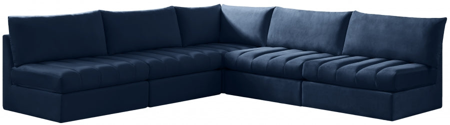 Sectionnel modulaire en velours Jacob