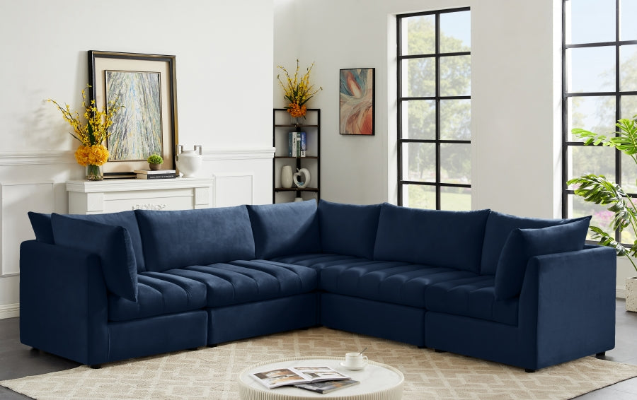 Sectionnel modulaire en velours Jacob