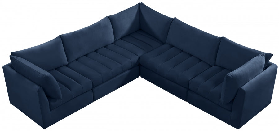 Sectionnel modulaire en velours Jacob