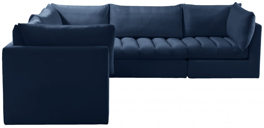 Sectionnel modulaire en velours Jacob