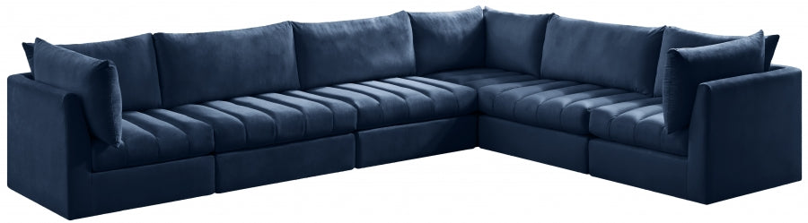 Sectionnel modulaire en velours Jacob