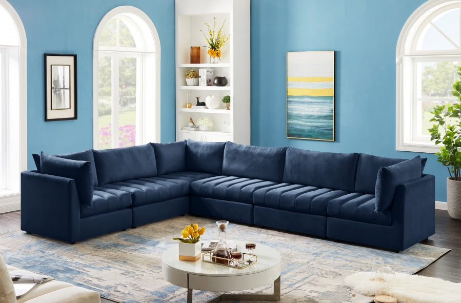 Sectionnel modulaire en velours Jacob