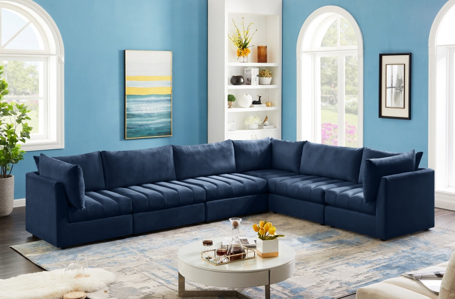 Sectionnel modulaire en velours Jacob