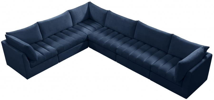 Sectionnel modulaire en velours Jacob