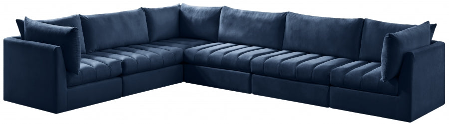 Sectionnel modulaire en velours Jacob