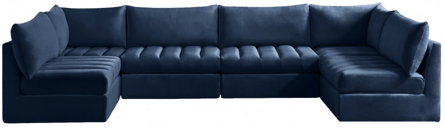 Sectionnel modulaire en velours Jacob