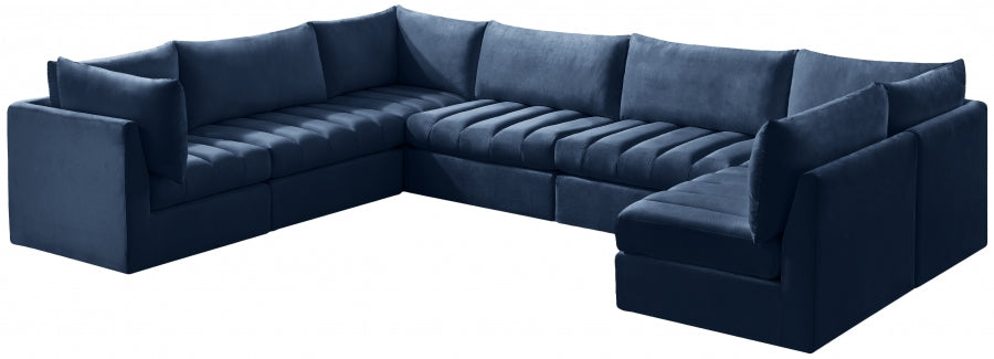 Sectionnel modulaire en velours Jacob