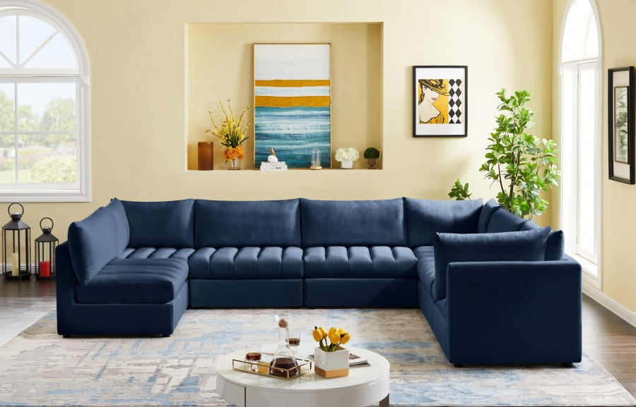 Sectionnel modulaire en velours Jacob
