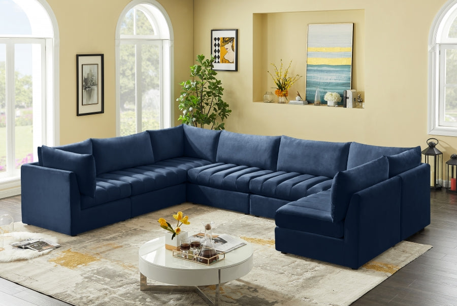 Sectionnel modulaire en velours Jacob
