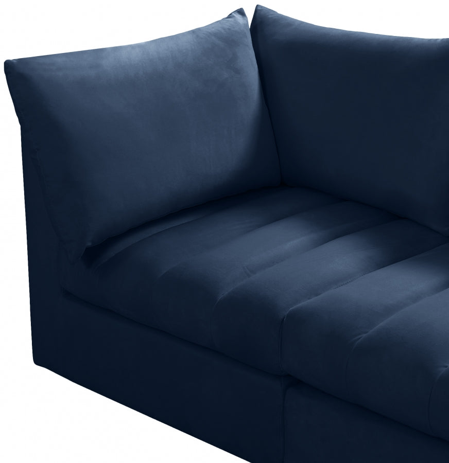 Sectionnel modulaire en velours Jacob