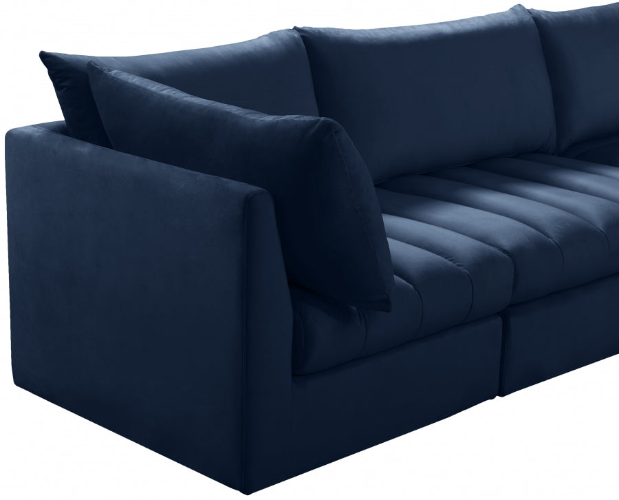 Sectionnel modulaire en velours Jacob
