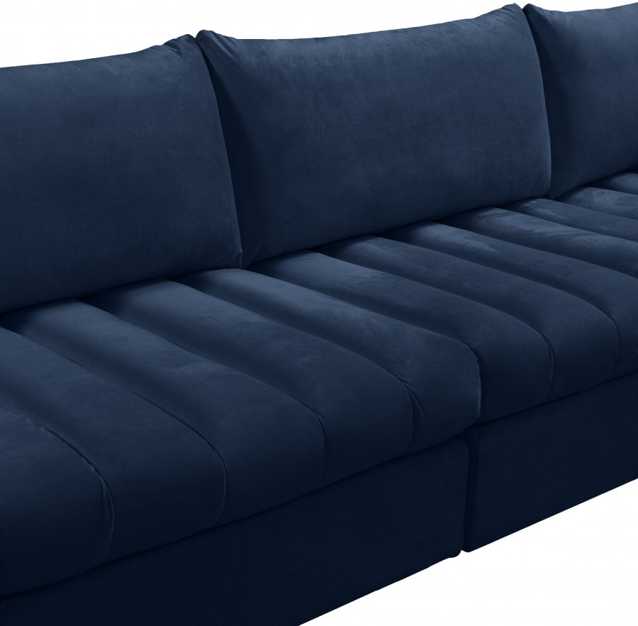 Sectionnel modulaire en velours Jacob