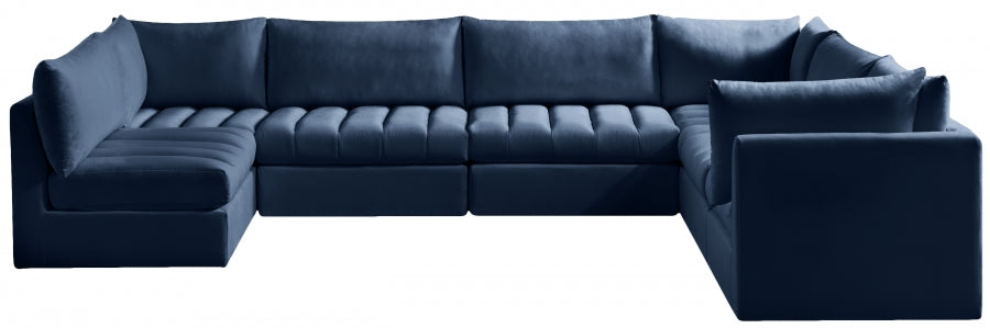 Sectionnel modulaire en velours Jacob