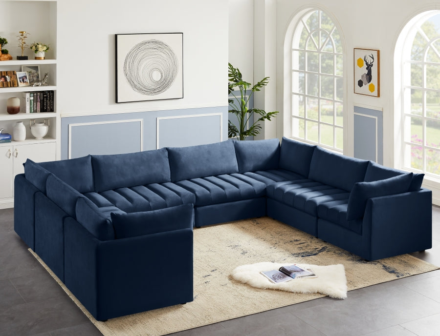 Sectionnel modulaire en velours Jacob