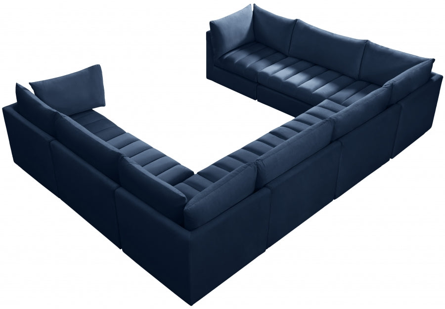 Sectionnel modulaire en velours Jacob