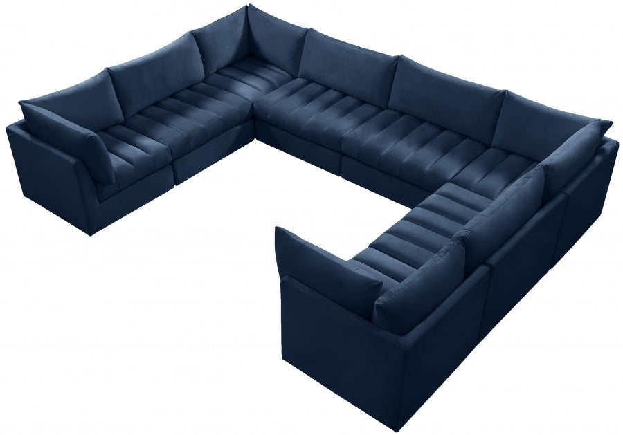 Sectionnel modulaire en velours Jacob
