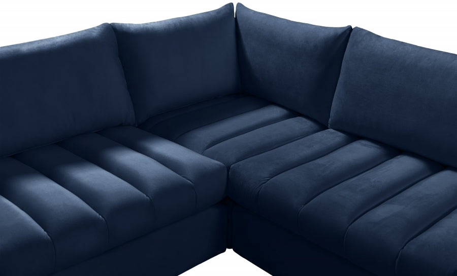 Sectionnel modulaire en velours Jacob