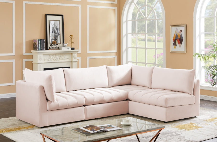 Sectionnel modulaire en velours Jacob