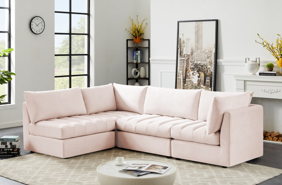 Sectionnel modulaire en velours Jacob