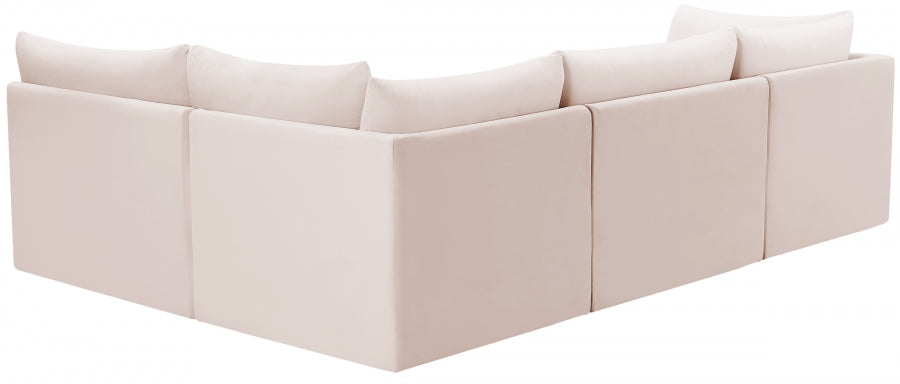 Sectionnel modulaire en velours Jacob