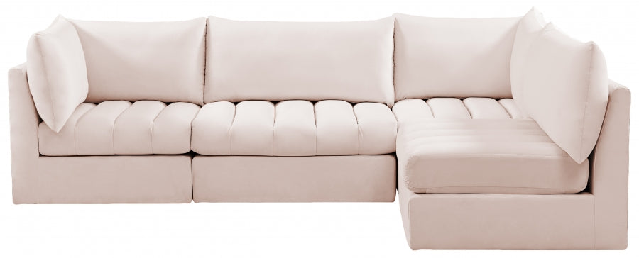 Sectionnel modulaire en velours Jacob