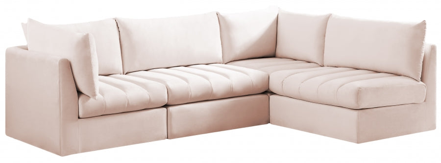 Sectionnel modulaire en velours Jacob