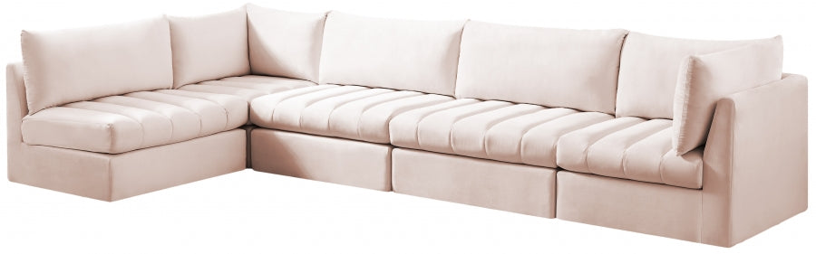 Sectionnel modulaire en velours Jacob
