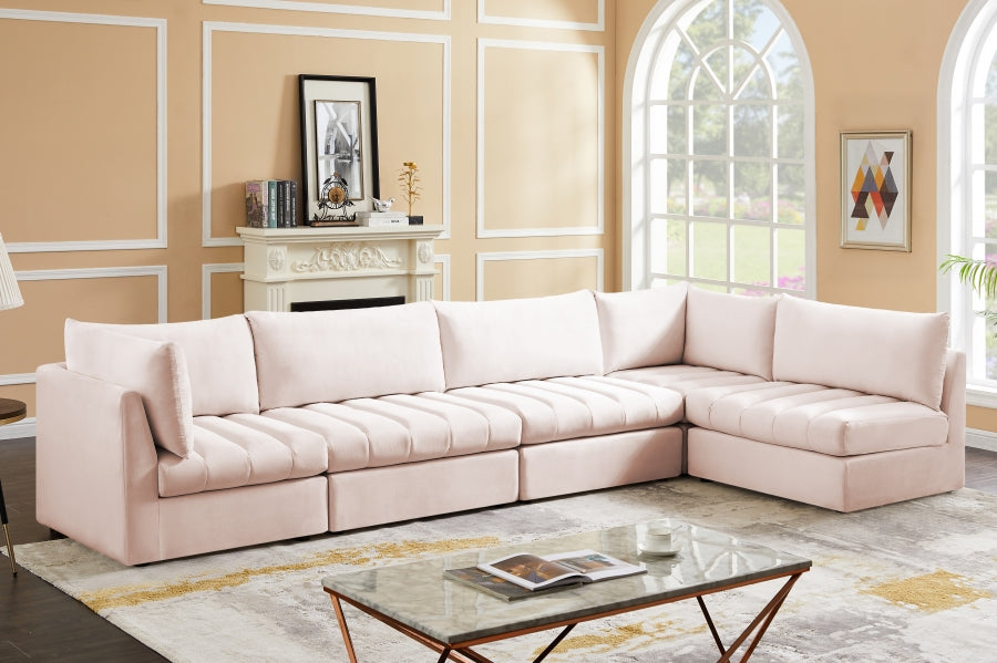 Sectionnel modulaire en velours Jacob