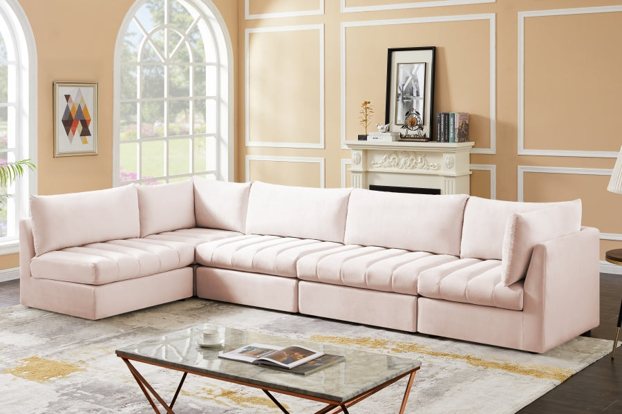 Sectionnel modulaire en velours Jacob