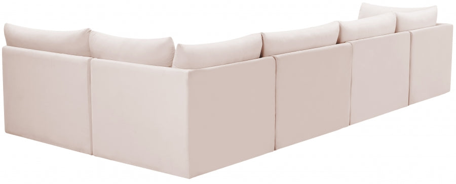 Sectionnel modulaire en velours Jacob