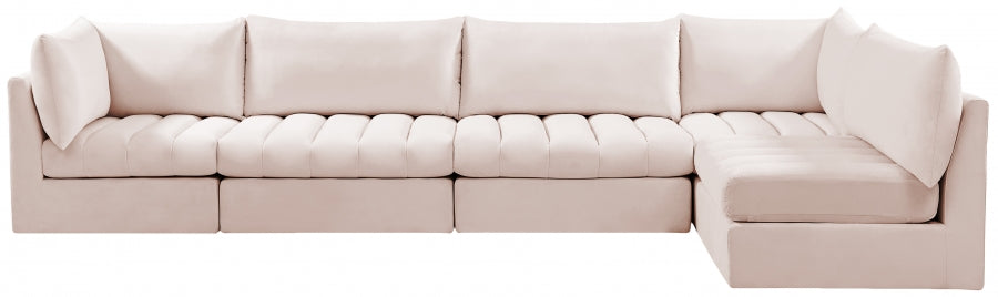 Sectionnel modulaire en velours Jacob