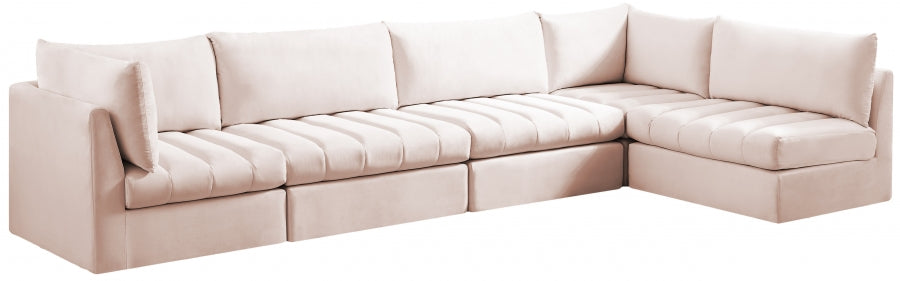 Sectionnel modulaire en velours Jacob