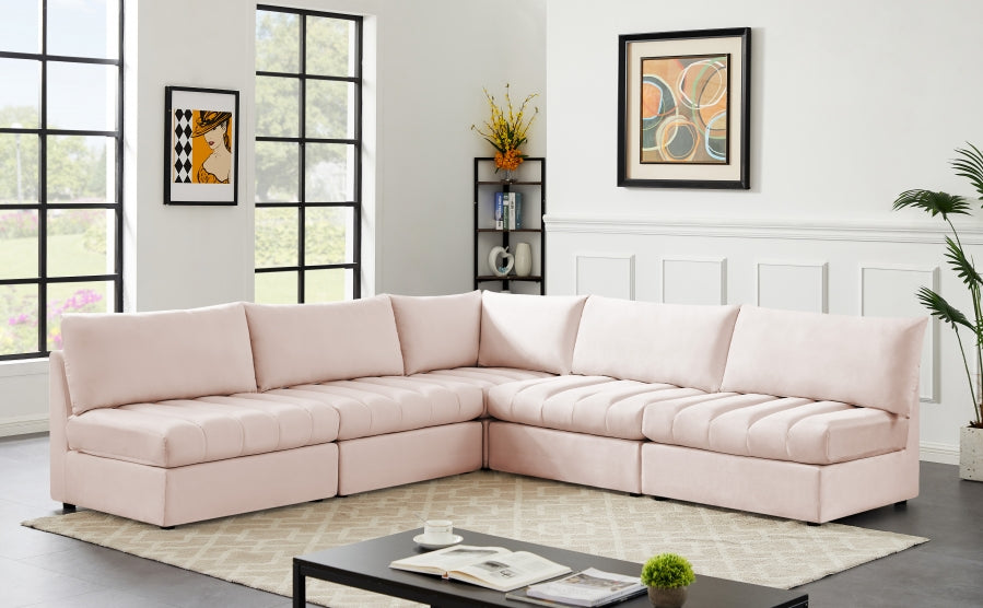 Sectionnel modulaire en velours Jacob