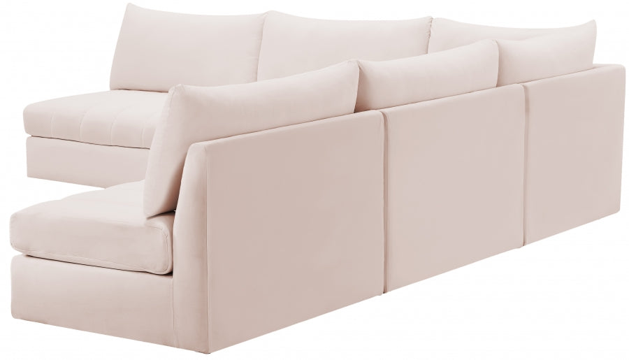 Sectionnel modulaire en velours Jacob