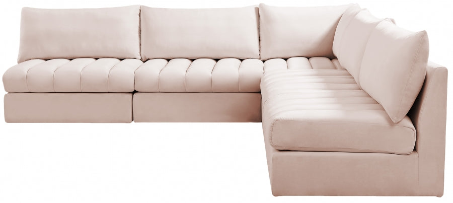 Sectionnel modulaire en velours Jacob