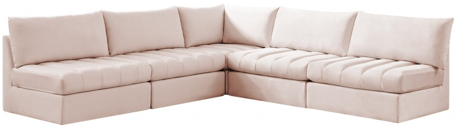 Sectionnel modulaire en velours Jacob