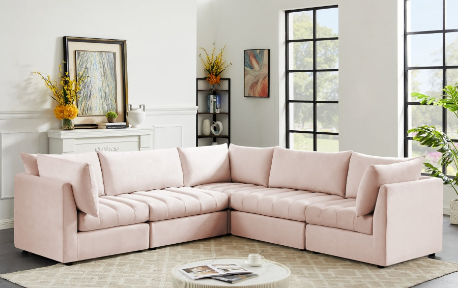 Sectionnel modulaire en velours Jacob