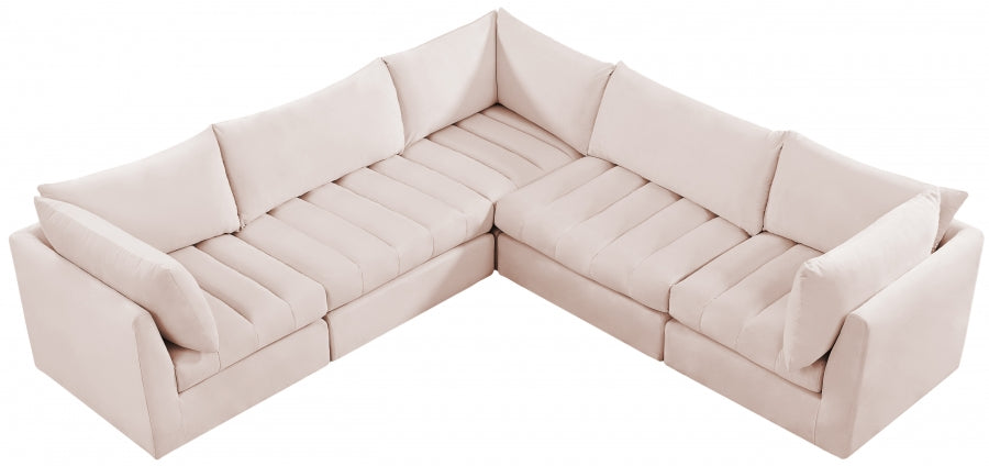 Sectionnel modulaire en velours Jacob
