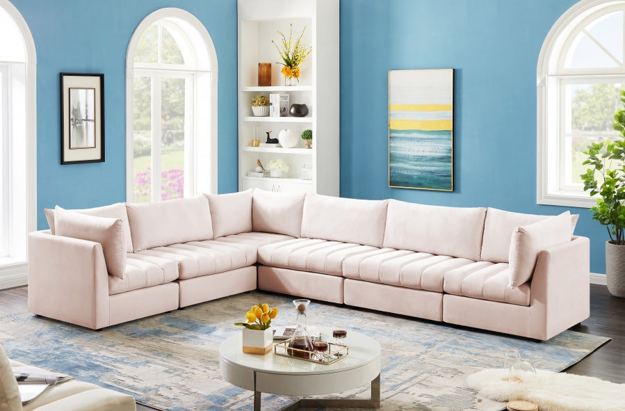 Sectionnel modulaire en velours Jacob